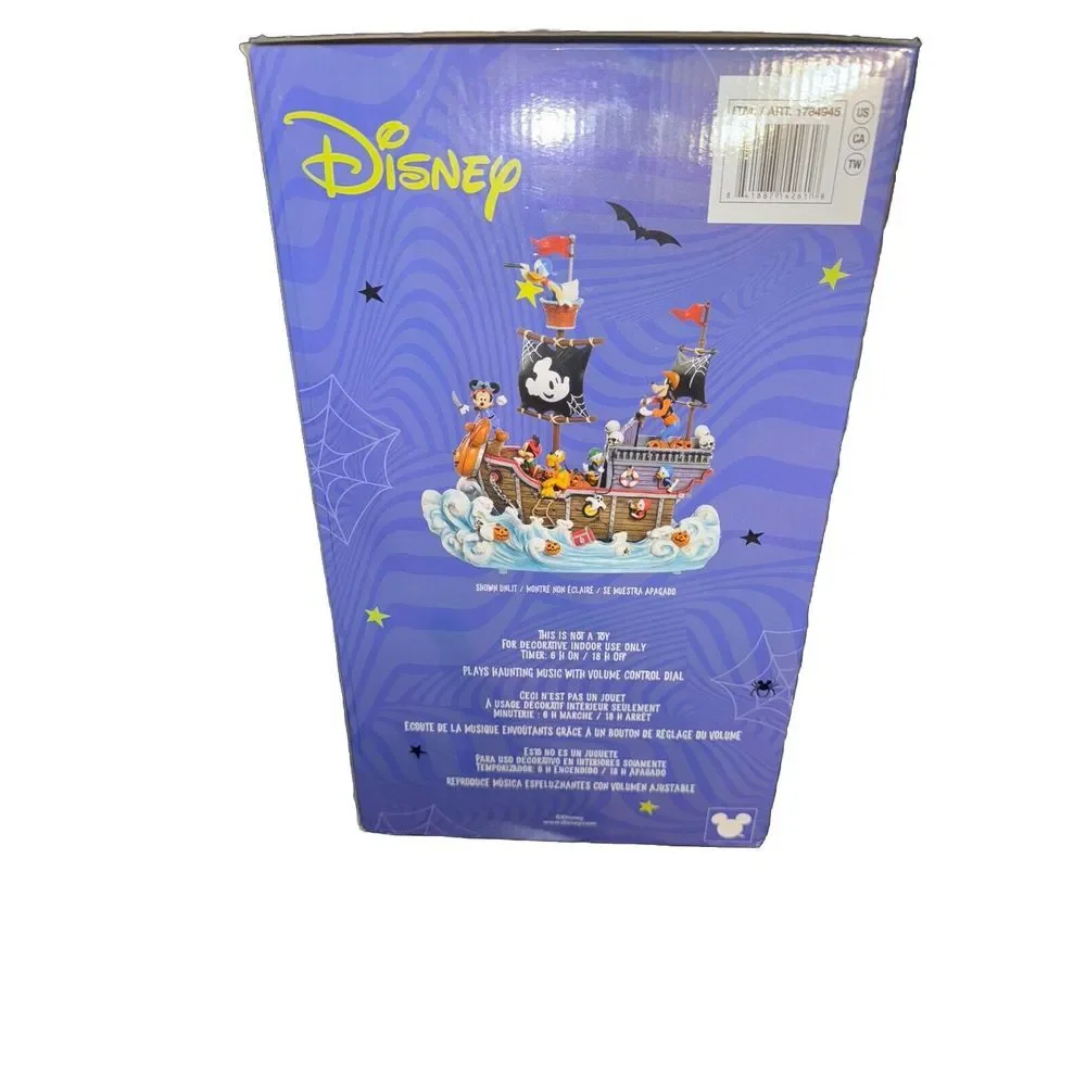 Disney Halloween Animated Pirate Ship with Lights And Music Mickey Mouse